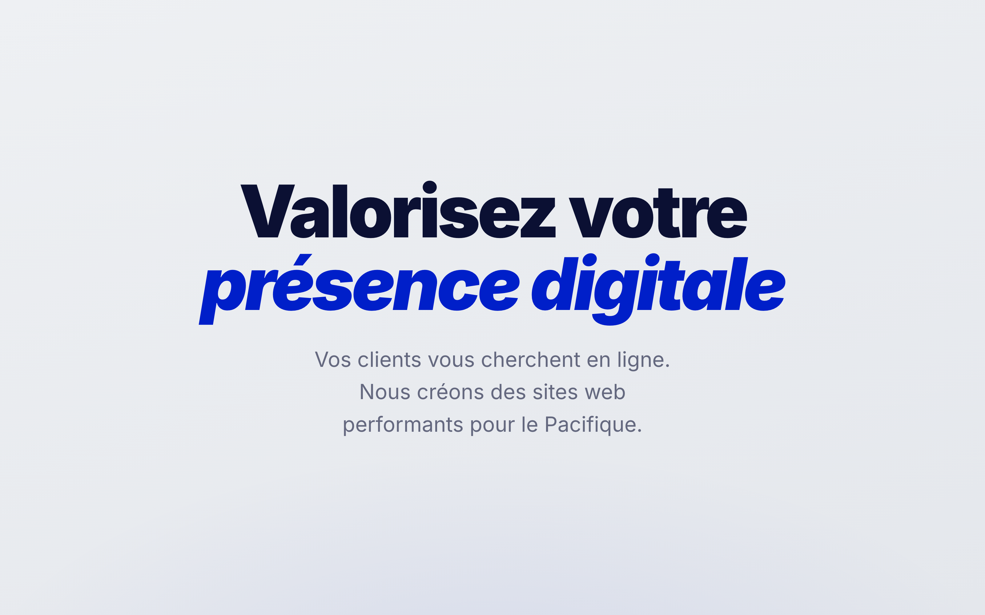 Aperçu d'un site web créé par Pacific Pulse